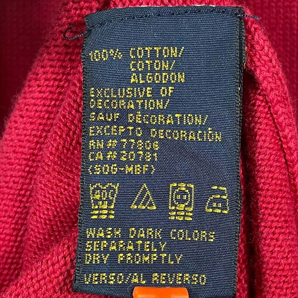 Tommy Hilfiger Golf Men's L Crewneck Knit Pullover Sweater in Red - Picture 5 of 6
